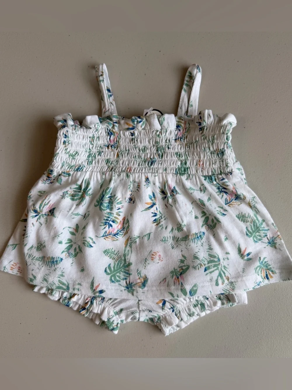 Nordstrom Baby 2 Pc Tropical Floral Smocked Top Bloomers Set 6 Months
